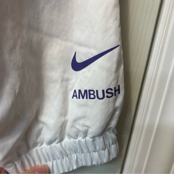 Nike Ambush LA Lakers Spellout NBA Jacket Coat Puffer Zip Button White NWT Med - Picture 8 of 14